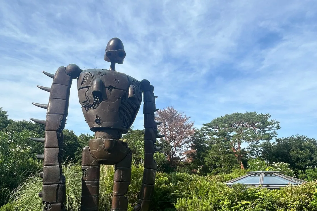 The Laputa robot soldier in the rooftop garden of the Ghibli Museum, the most beloved of the anime museums in Tokyo