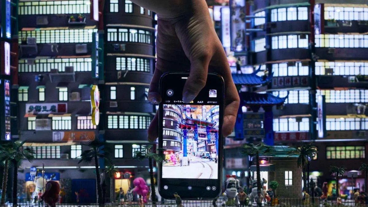 Miniature city diorama with working lights at Small Worlds Tokyo, the largest miniature museum in Tokyo